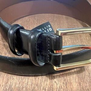 Men’s Perry Ellis Portfolio Black Leather Belt Size 36